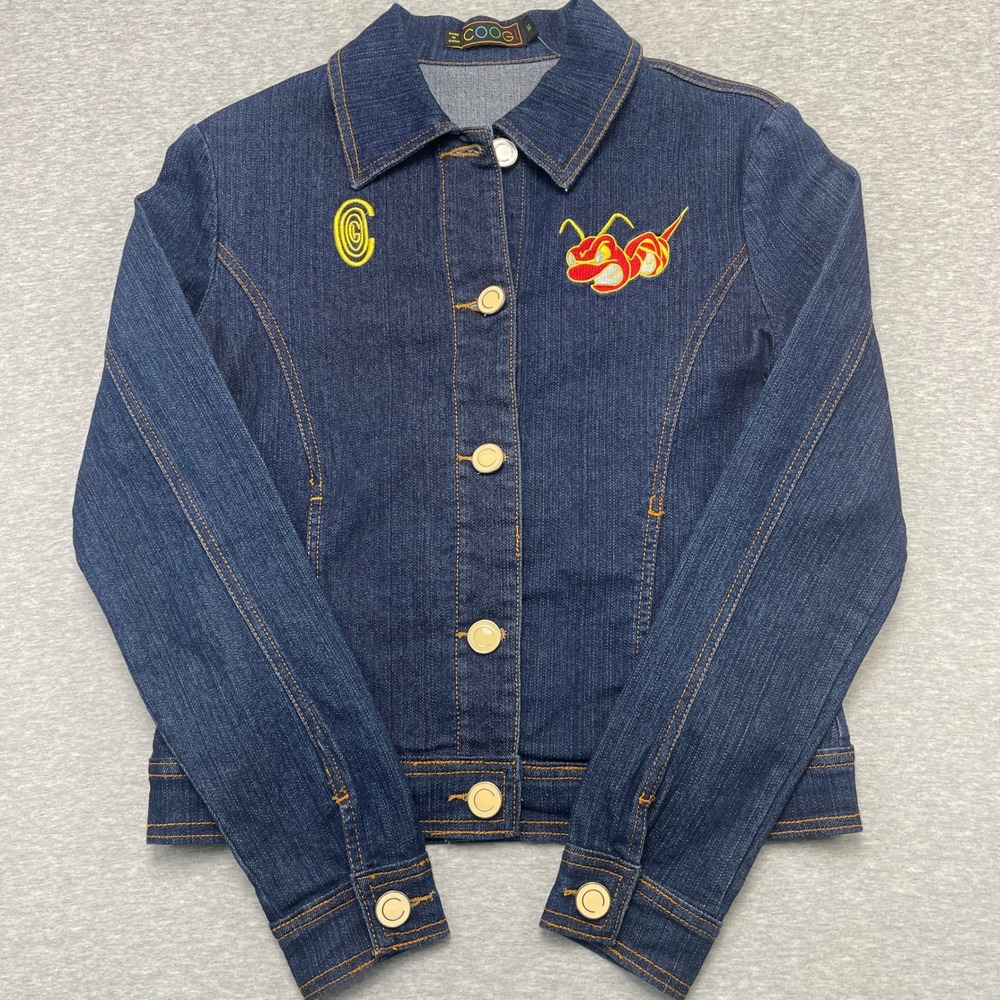 NWT Vintage Jacket Y2K Coogi Catch the Buzz Denim Blue Jacket Women Deadstock